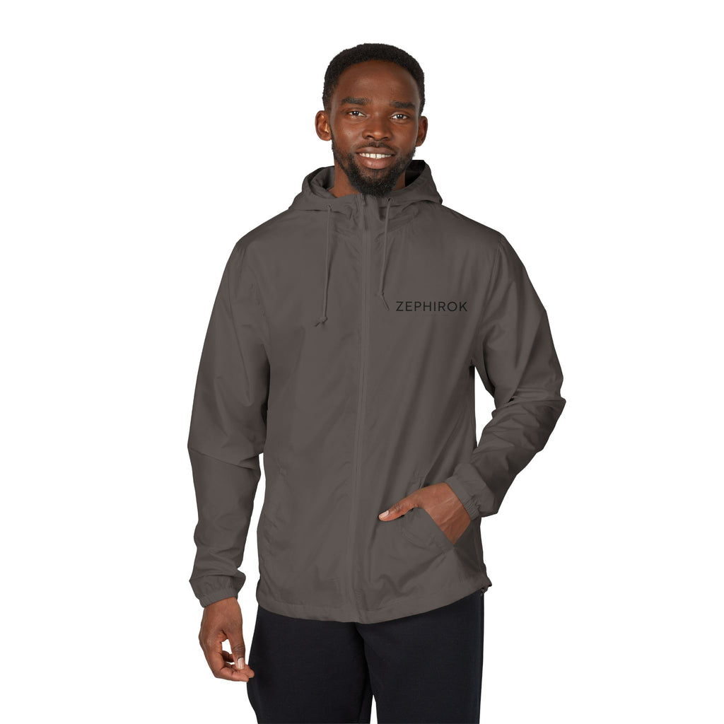Windbreaker Jacket — "Less Noise, More Presence" Minimalist Hooded Zip-Up