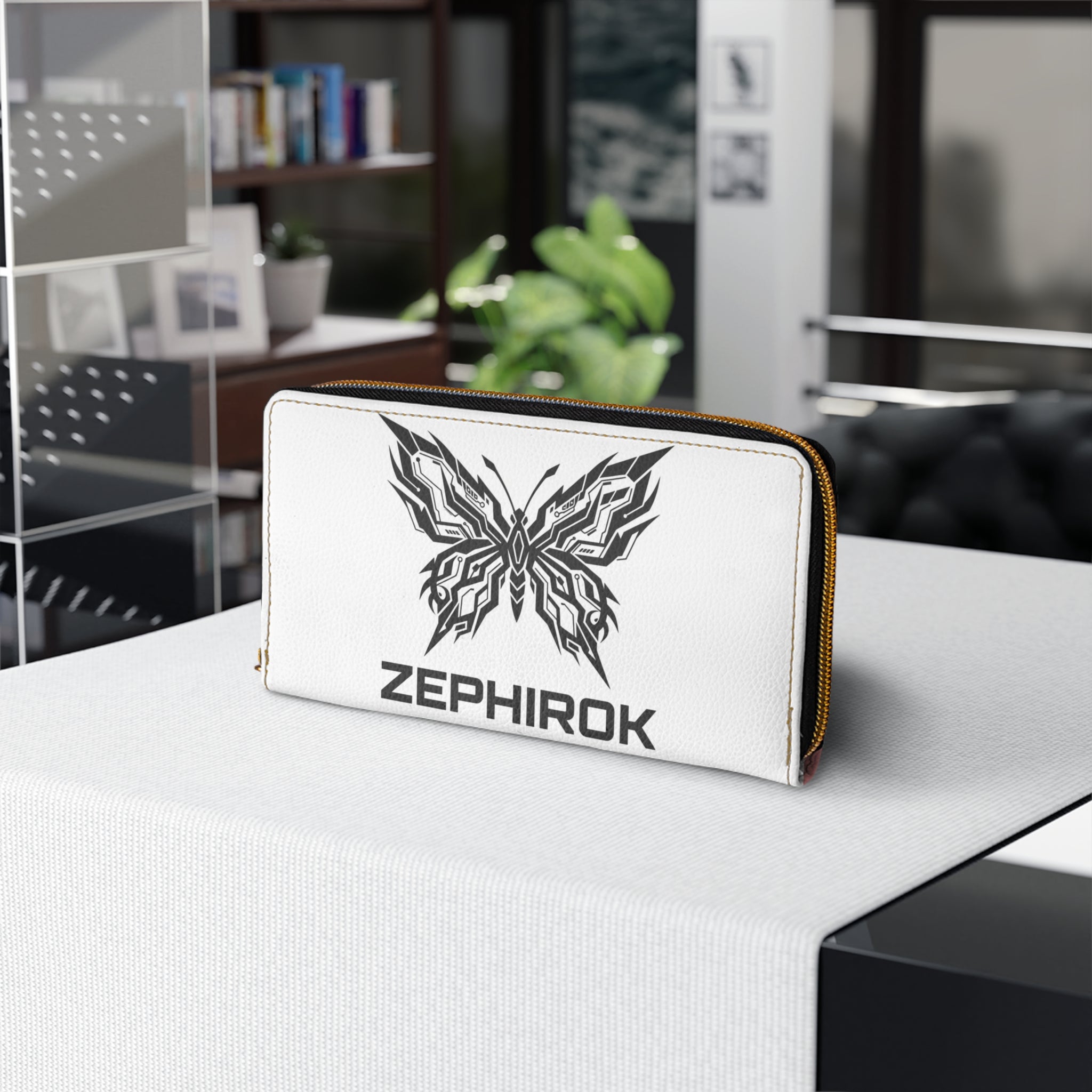 Futuristic Circuit Zipper Wallet — 'ZEPHIROK' Tech Design