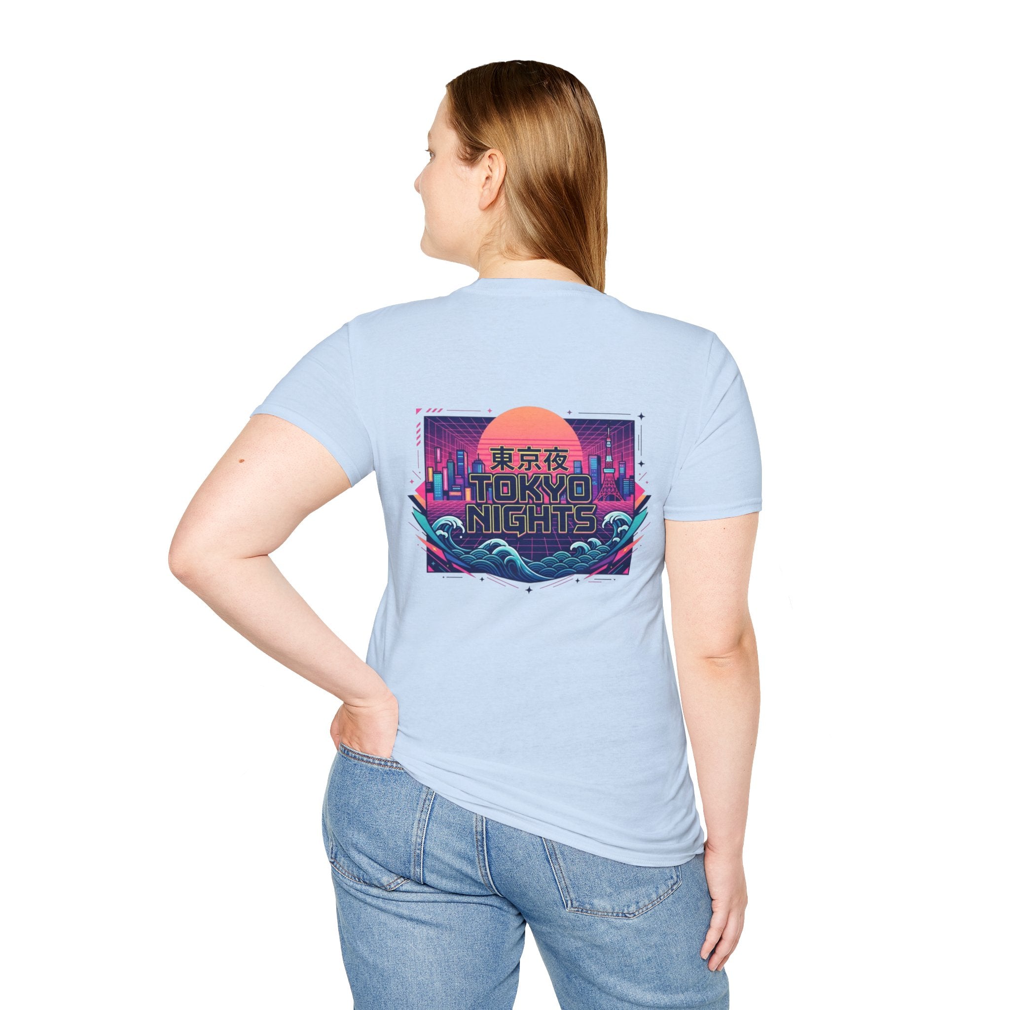 Wave Sound T‑Shirt — Minimal Palm Logo with Japanese 波の音 (Sound of Waves)