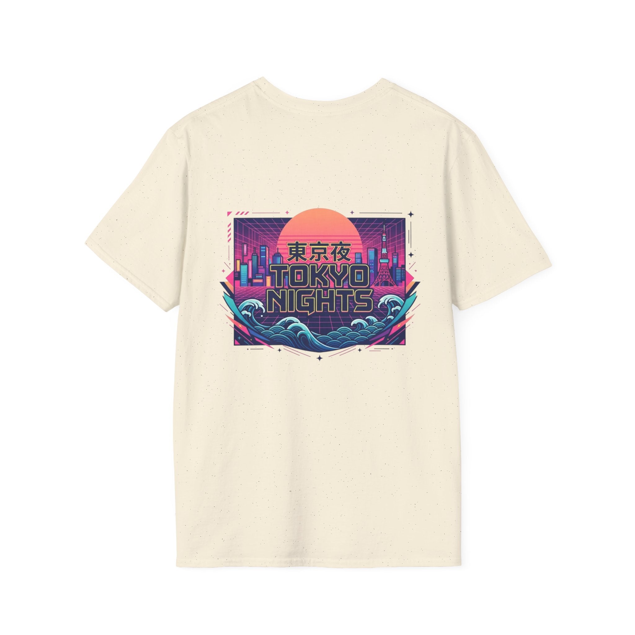 Wave Sound T‑Shirt — Minimal Palm Logo with Japanese 波の音 (Sound of Waves)
