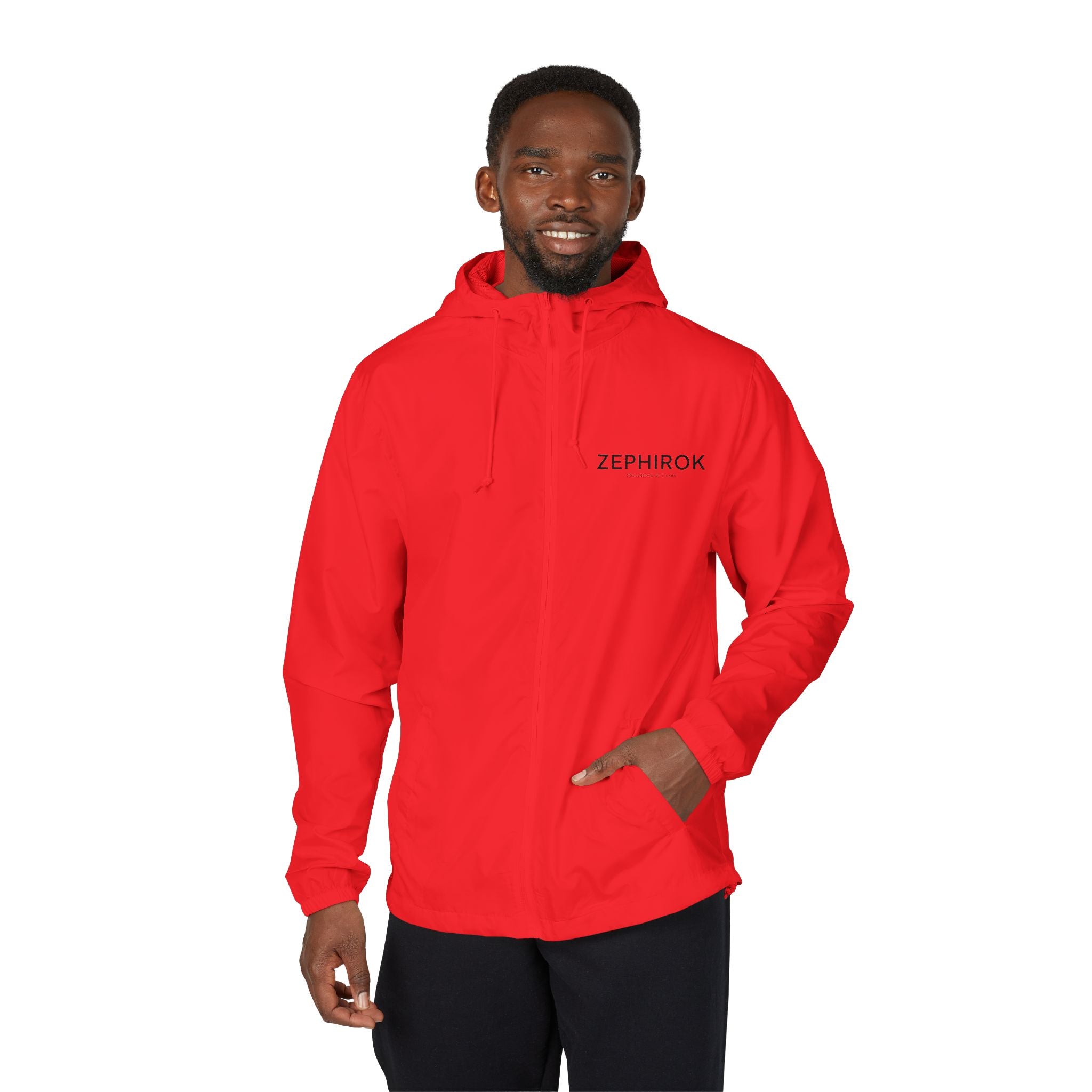 Windbreaker Jacket — "Less Noise, More Presence" Minimalist Hooded Zip-Up