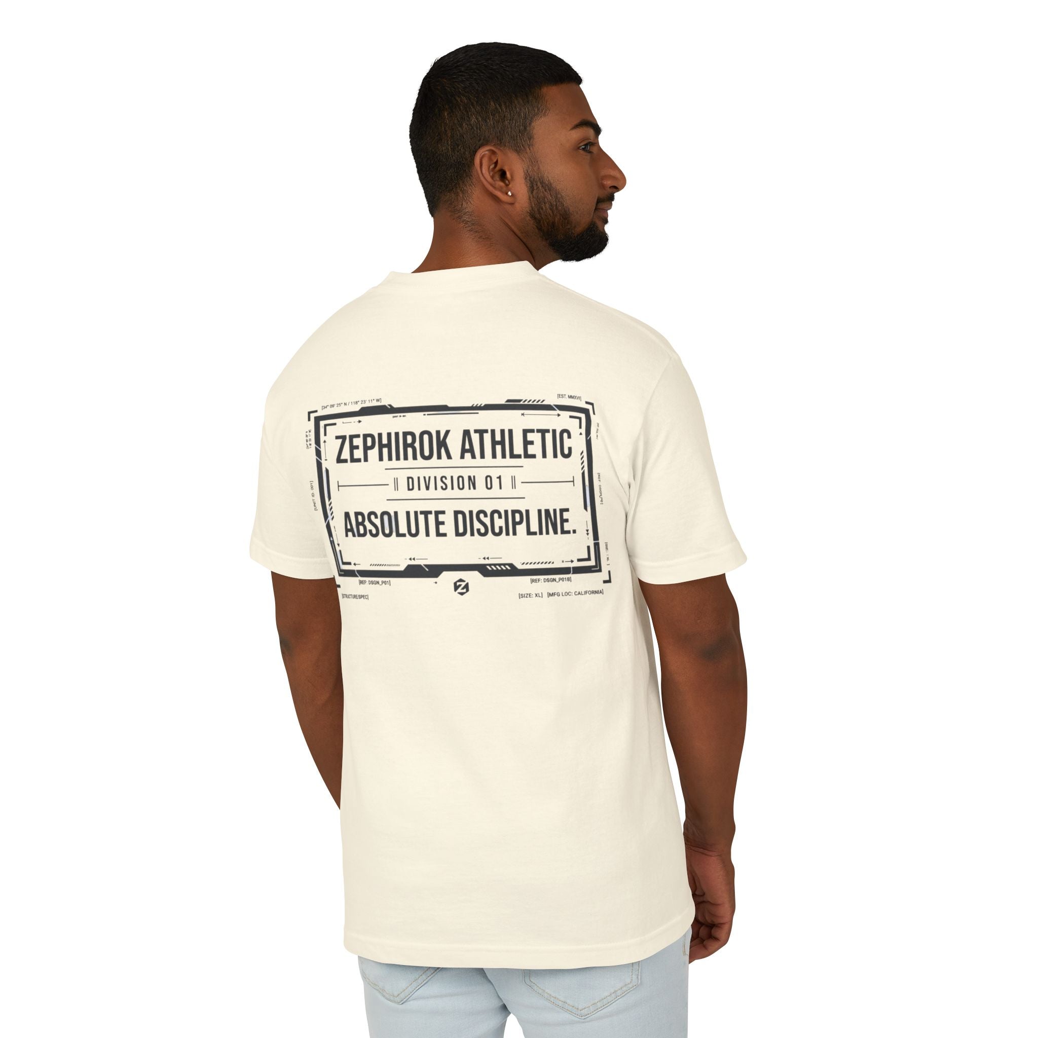 Zephirok Athletic Tee — "Absolute Discipline" Vintage Logo Cotton Shirt
