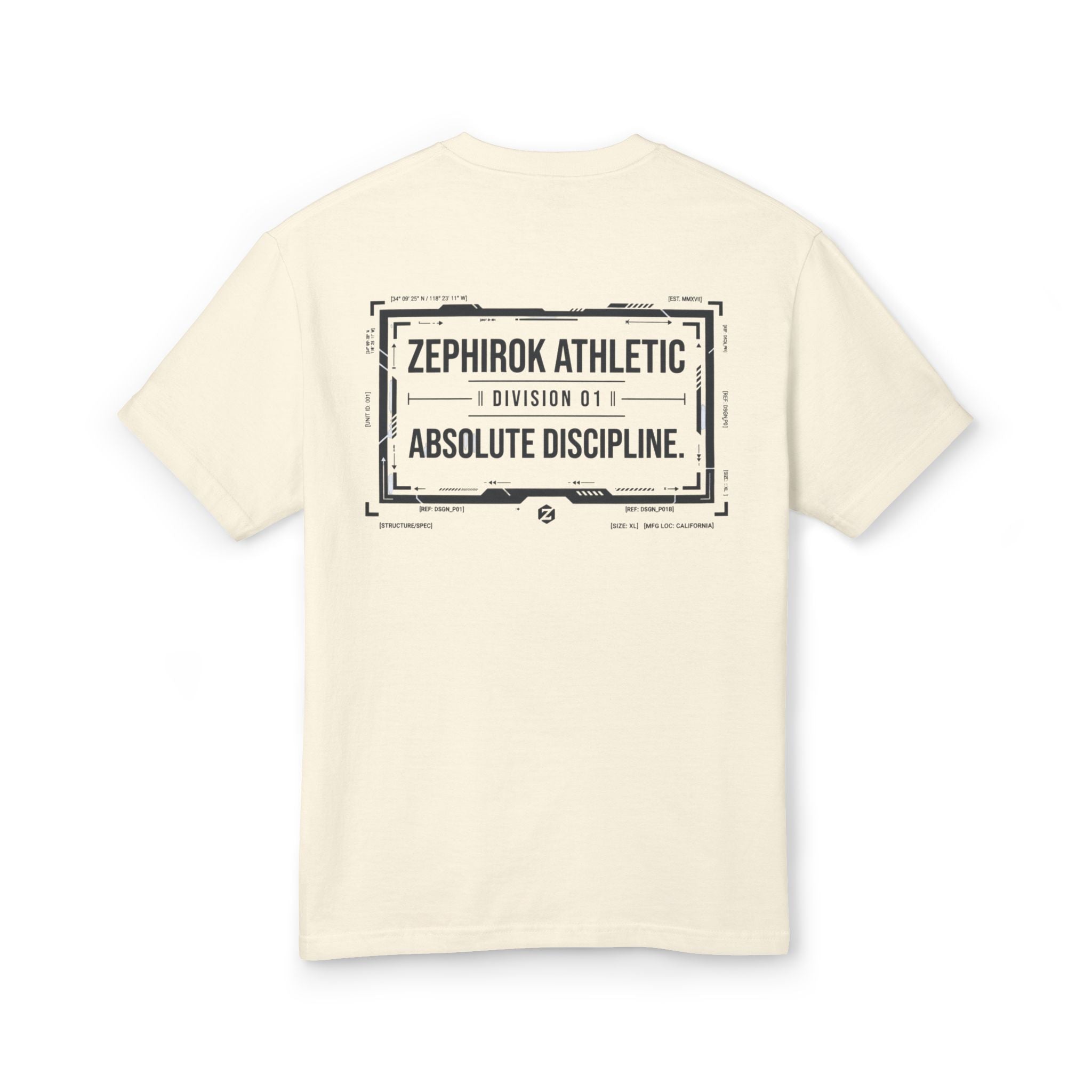 Zephirok Athletic Tee — "Absolute Discipline" Vintage Logo Cotton Shirt