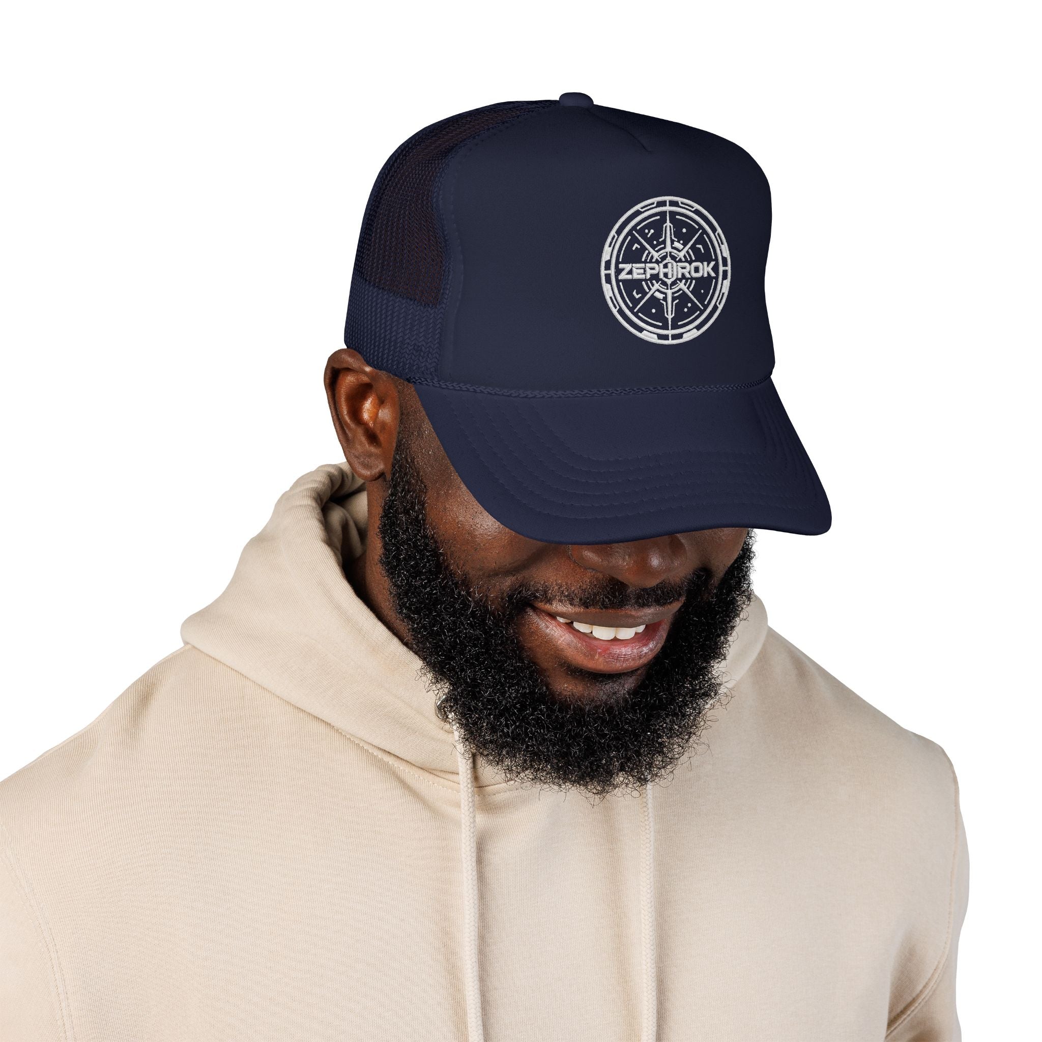 Trucker Hat — Vintage Compass Logo Foam Cap