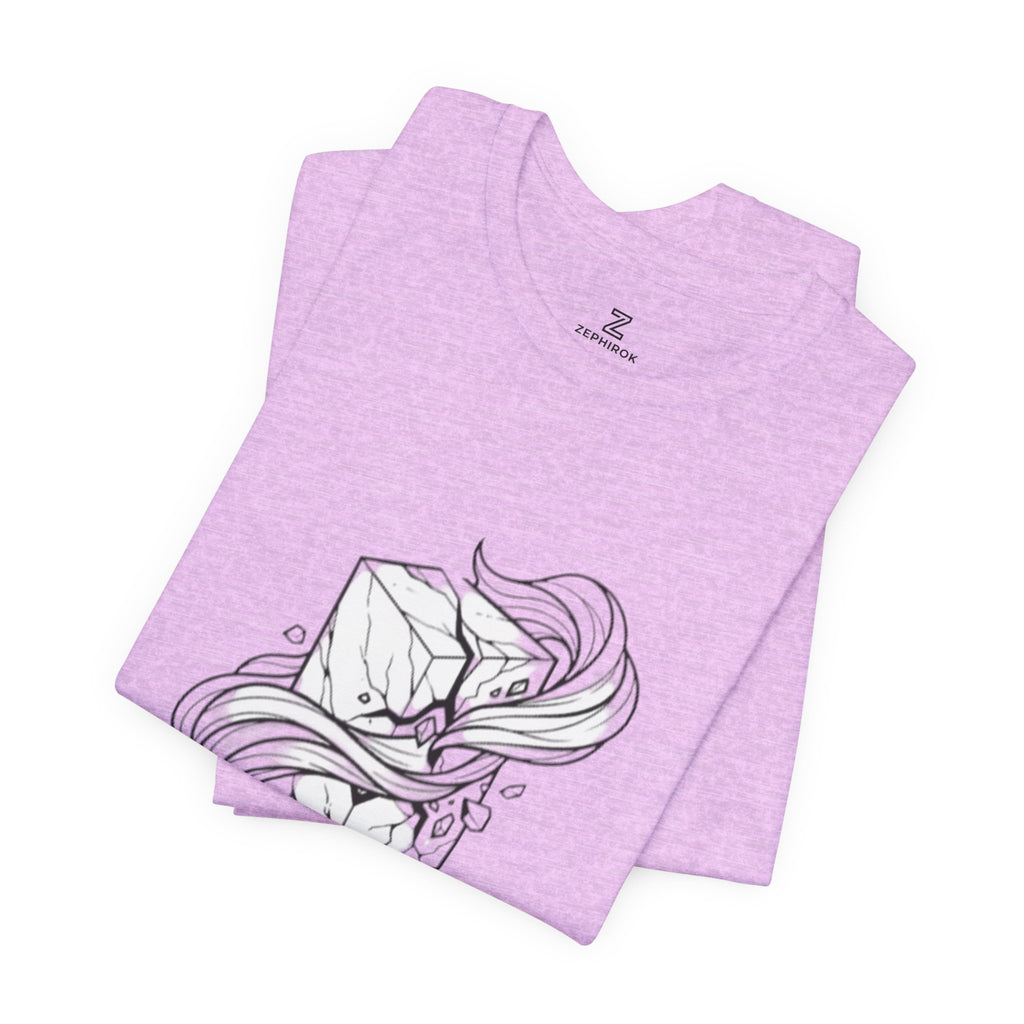Zephirok Logo T-Shirt — Minimalist Ice Marble & Wind Graphic Tee