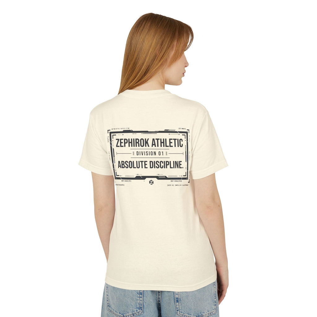 Zephirok Athletic Tee — "Absolute Discipline" Vintage Logo Cotton Shirt