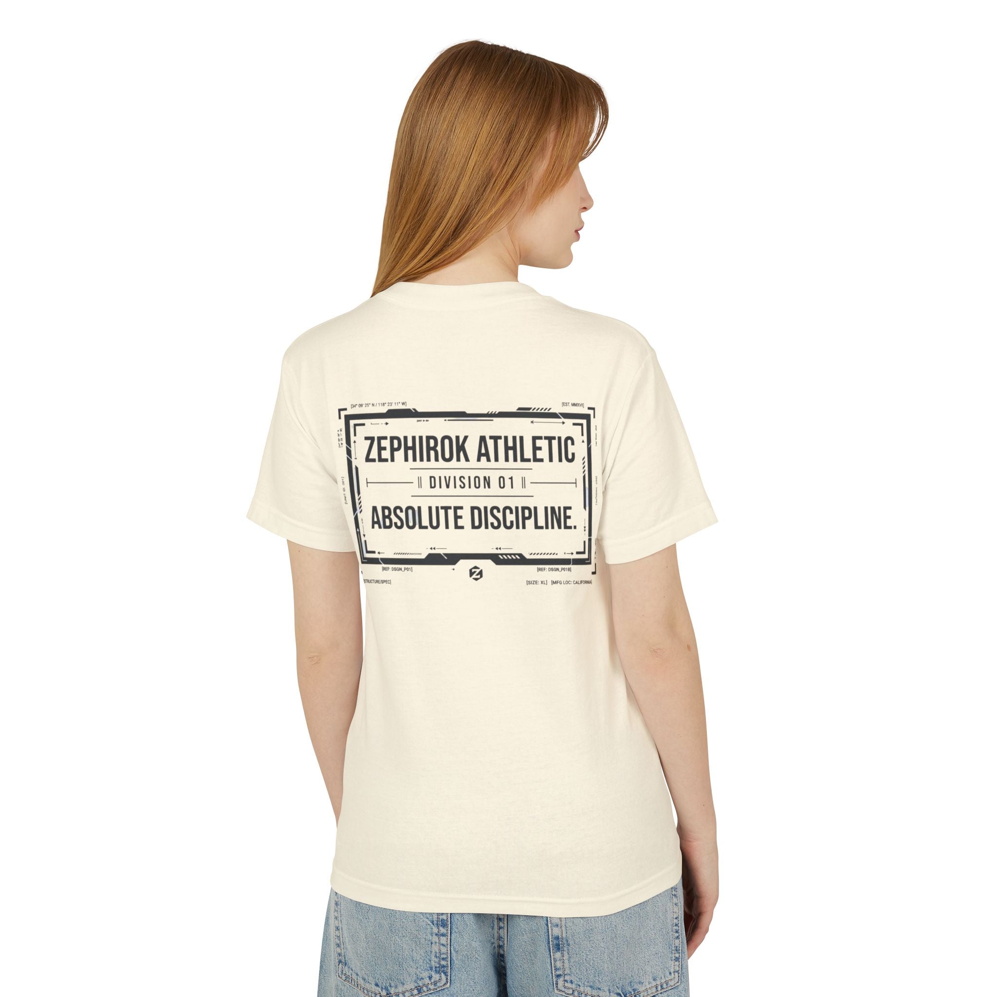 Zephirok Athletic Tee — "Absolute Discipline" Vintage Logo Cotton Shirt