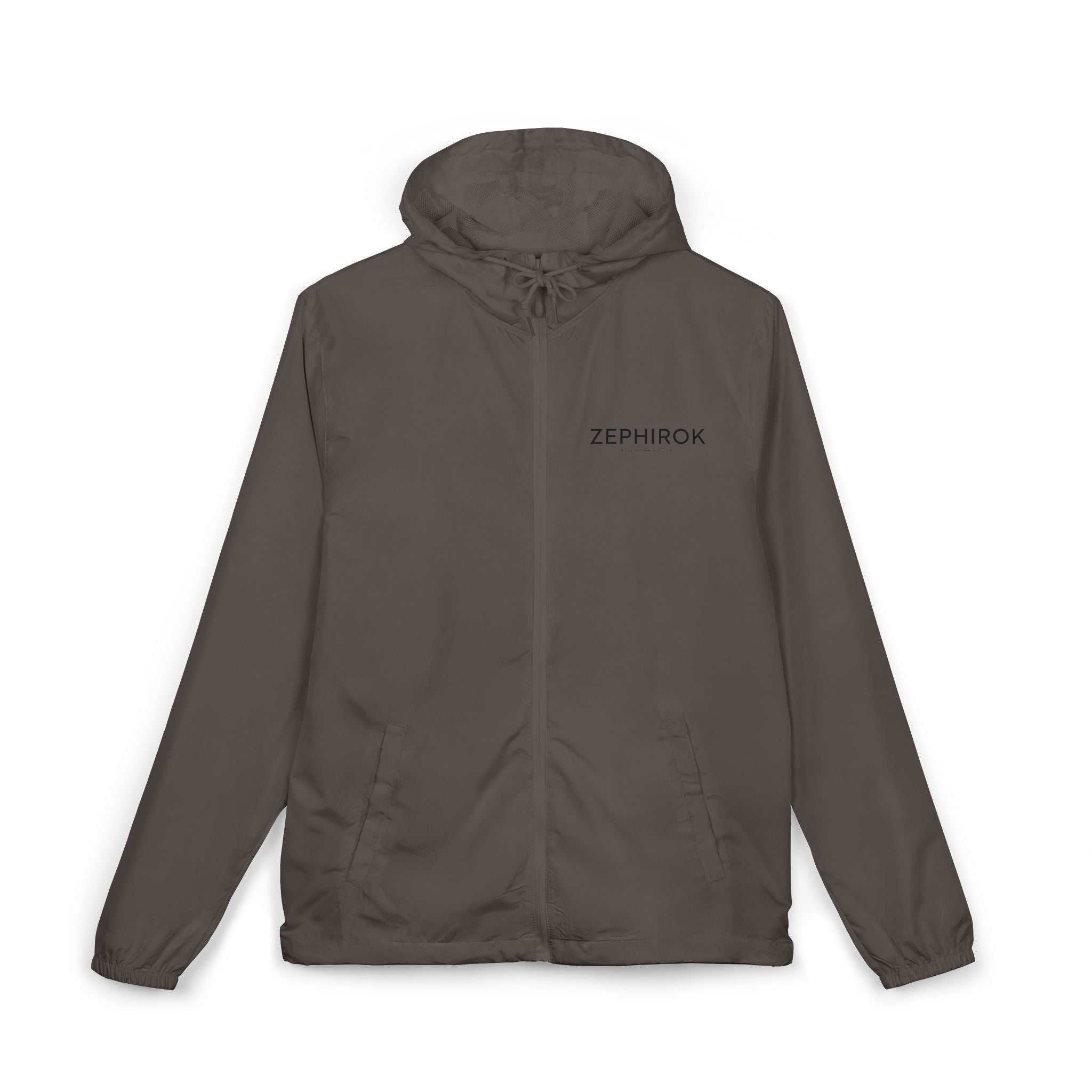 Windbreaker Jacket — "Less Noise, More Presence" Minimalist Hooded Zip-Up
