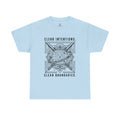 Graphic Tee — "Clear Intentions. Clean Boundaries." Geometric Globe Design