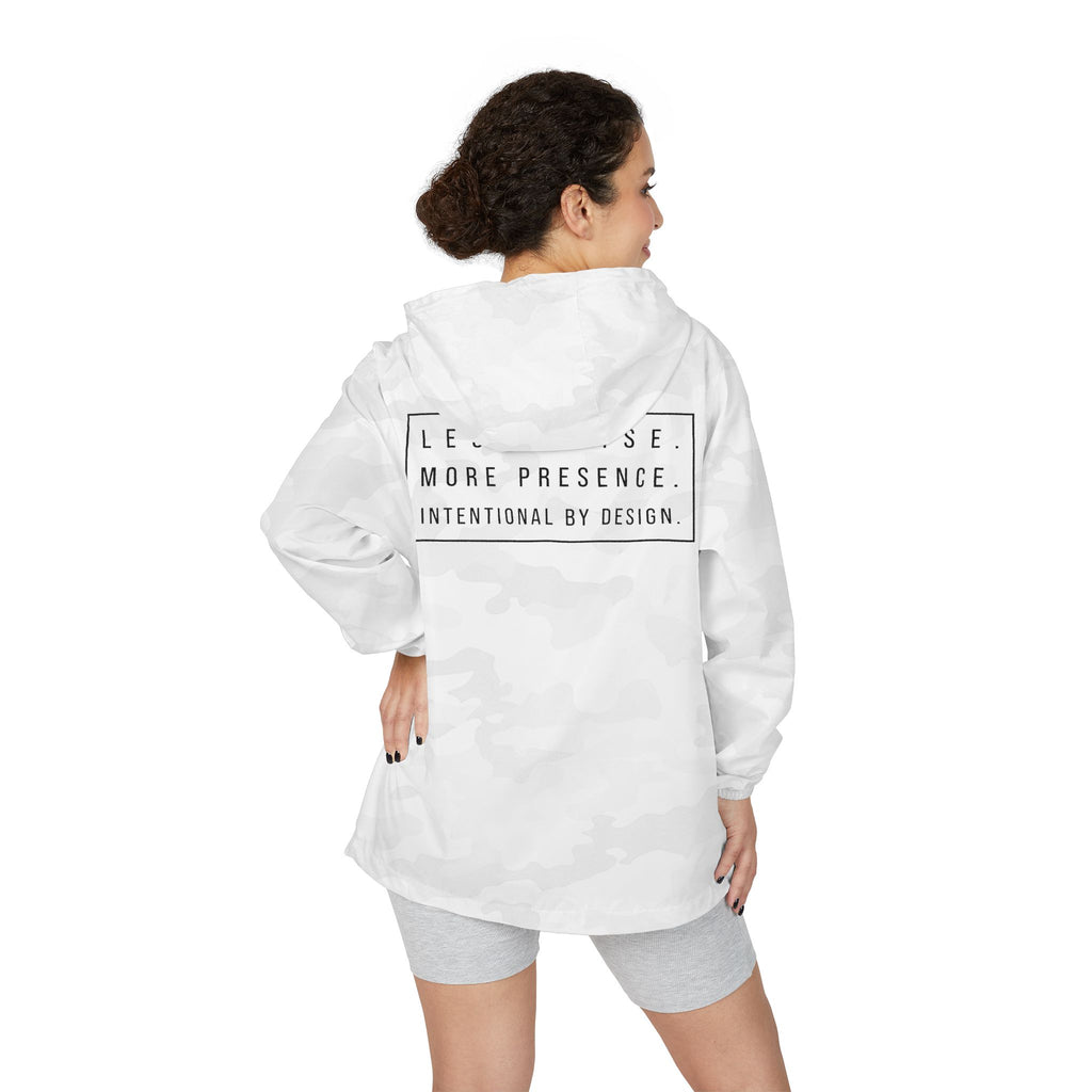 Windbreaker Jacket — "Less Noise, More Presence" Minimalist Hooded Zip-Up