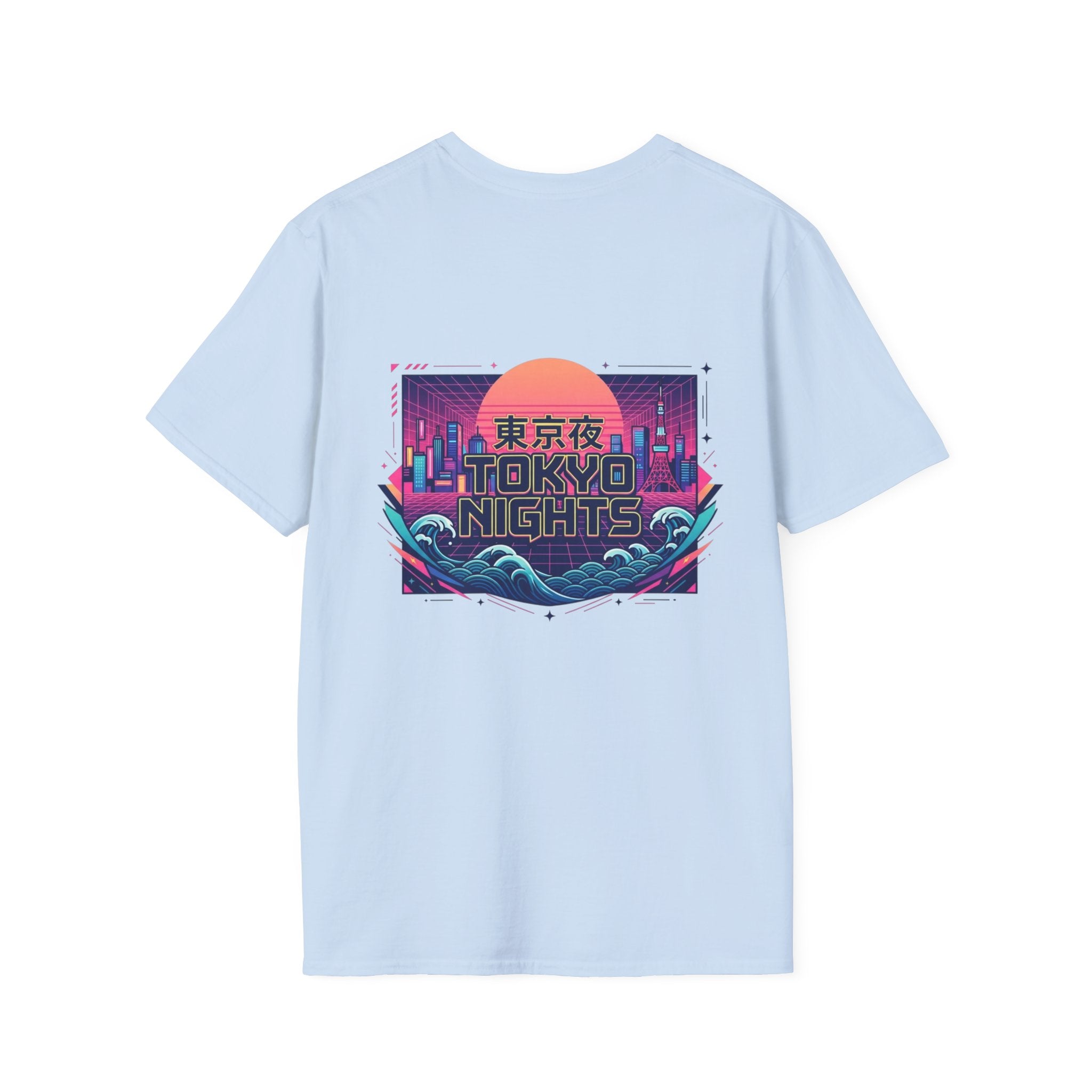 Wave Sound T‑Shirt — Minimal Palm Logo with Japanese 波の音 (Sound of Waves)