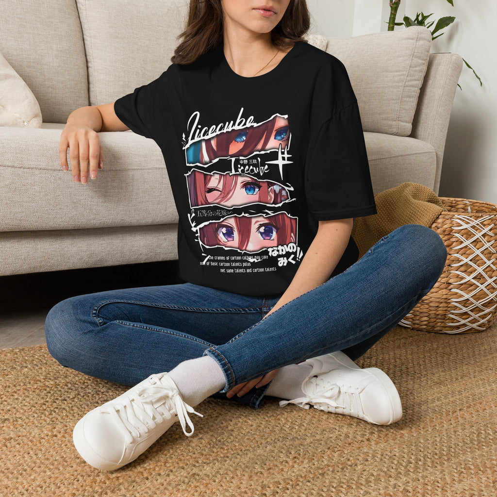 Anime Eyes T-Shirt — Peeking Girl Graphic Tee