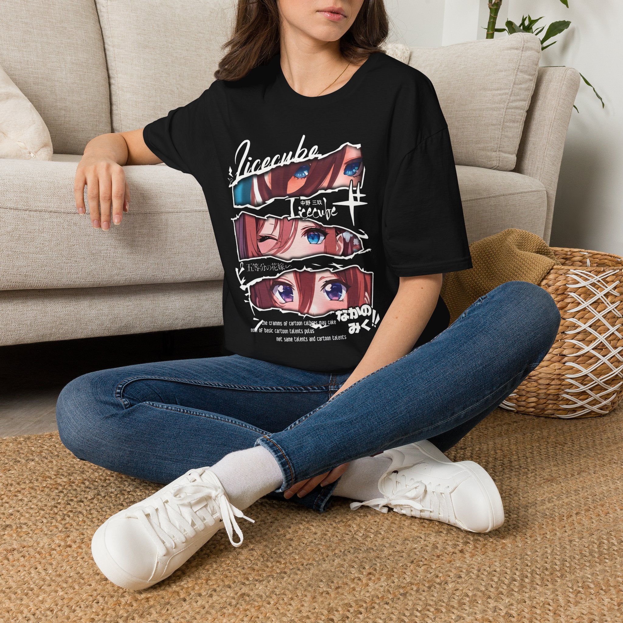 Anime Eyes T-Shirt — Peeking Girl Graphic Tee