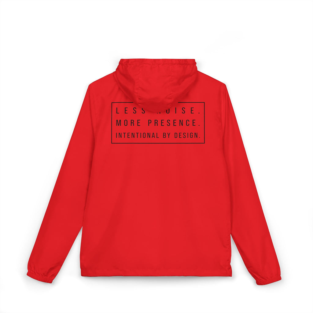 Windbreaker Jacket — "Less Noise, More Presence" Minimalist Hooded Zip-Up
