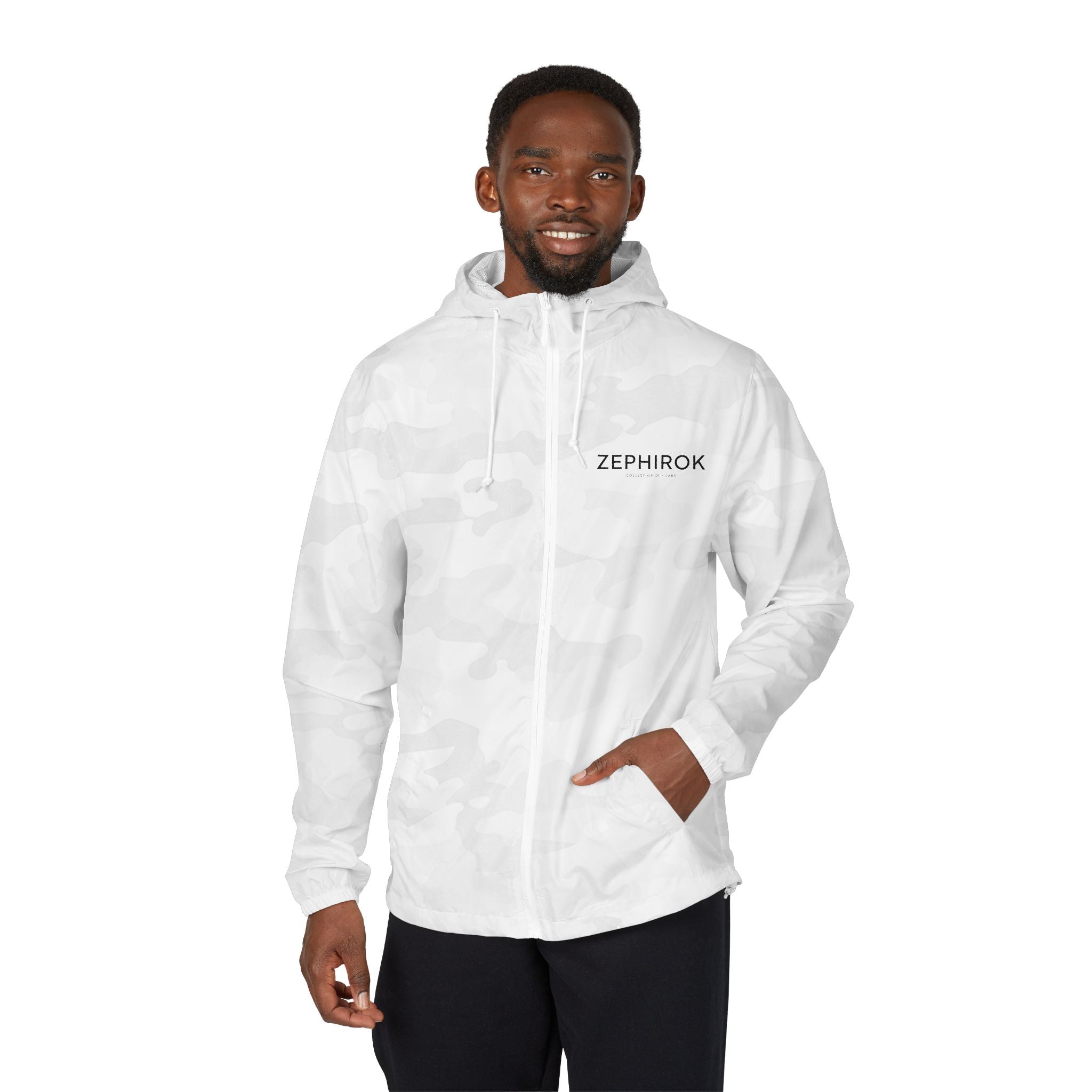 Windbreaker Jacket — "Less Noise, More Presence" Minimalist Hooded Zip-Up