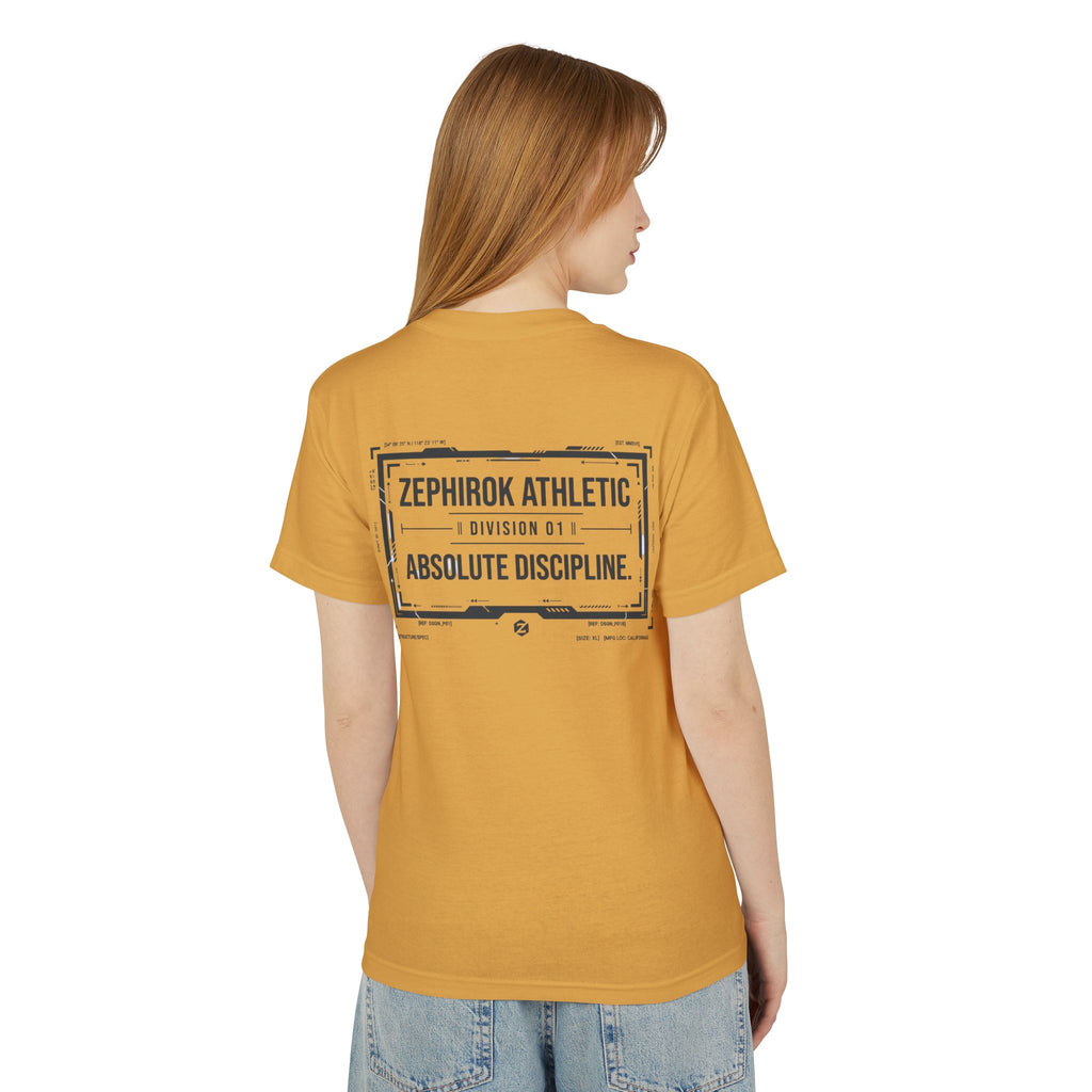 Zephirok Athletic Tee — "Absolute Discipline" Vintage Logo Cotton Shirt